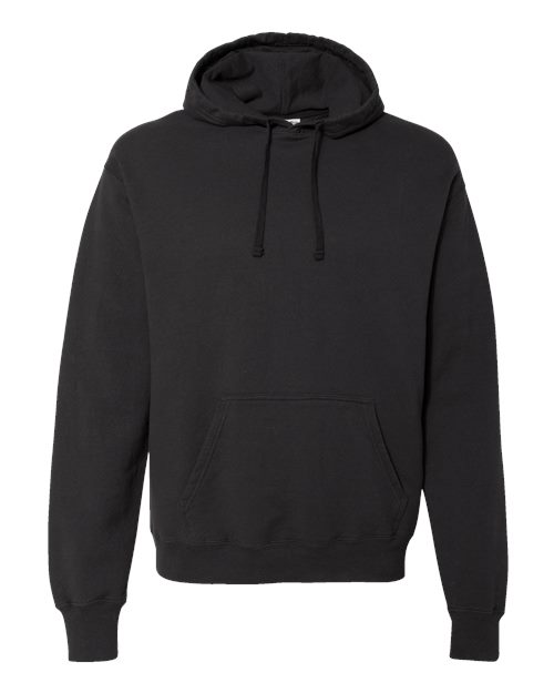 Unisex Garment-Dyed Hooded Sweatshirt - Black