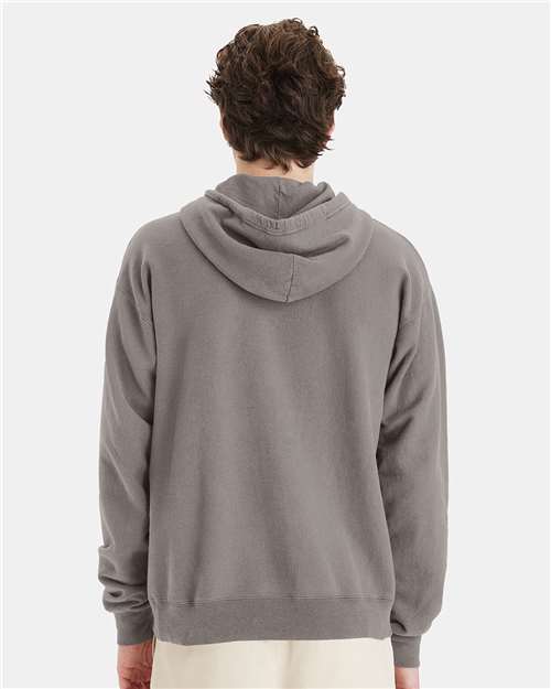 Unisex Garment-Dyed Hooded Sweatshirt - Concrete Grey