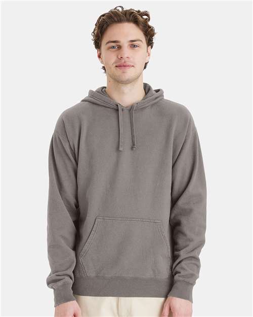 Unisex Garment-Dyed Hooded Sweatshirt - Concrete Grey
