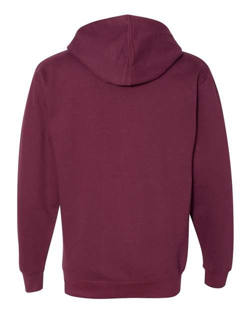 Unisex Midweight Full-Zip Hooded Sweatshirt - Maroon