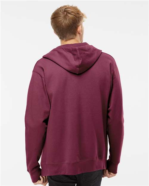 Unisex Midweight Full-Zip Hooded Sweatshirt - Maroon
