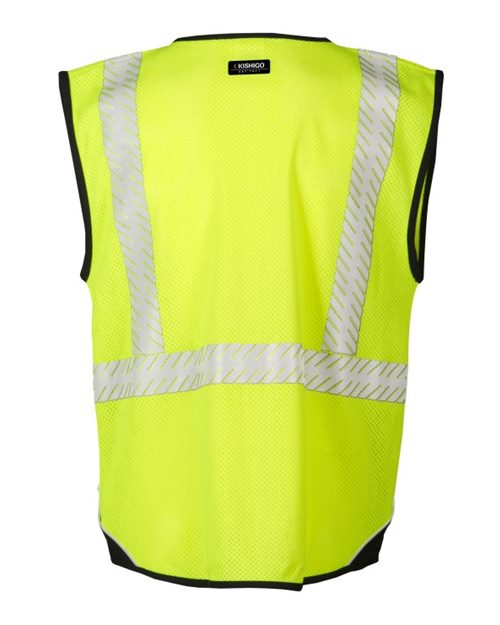 Unisex Premium Black Series® FR Black Bottom Mesh Vest - Lime