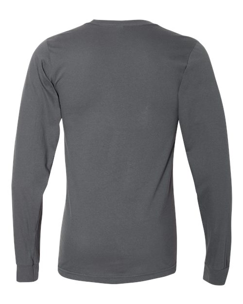 Unisex Fine Jersey Long Sleeve Tee - Asphalt