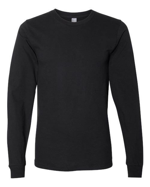 Unisex Fine Jersey Long Sleeve Tee - Black