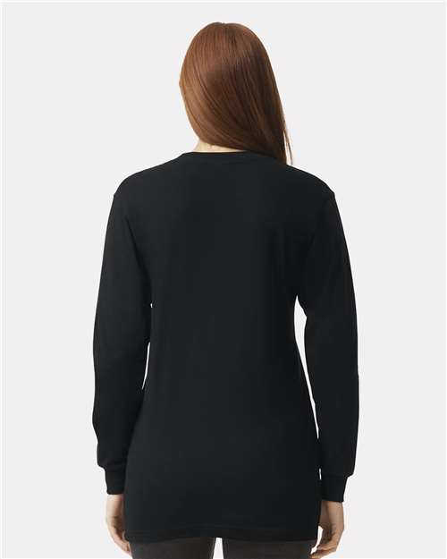 Unisex Fine Jersey Long Sleeve Tee - Black