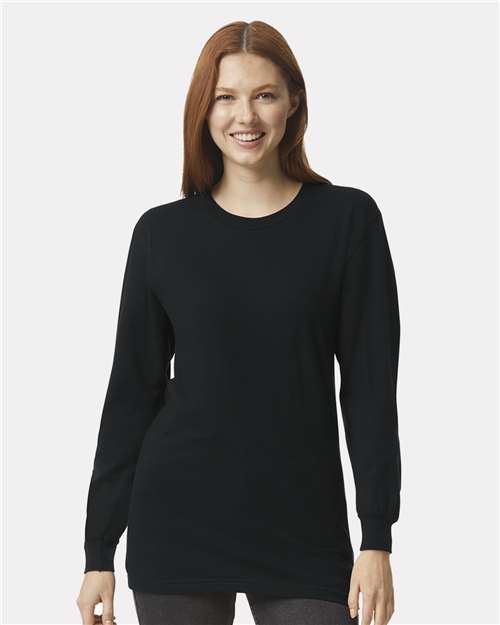 Unisex Fine Jersey Long Sleeve Tee - Black
