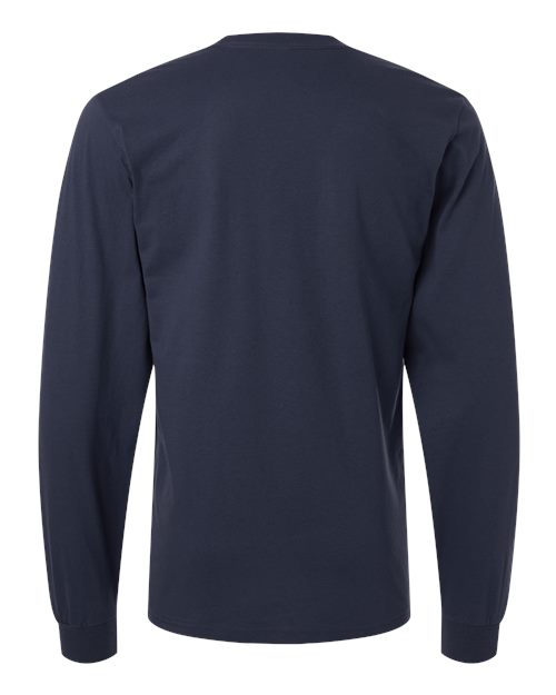 Unisex Fine Jersey Long Sleeve Tee - Navy