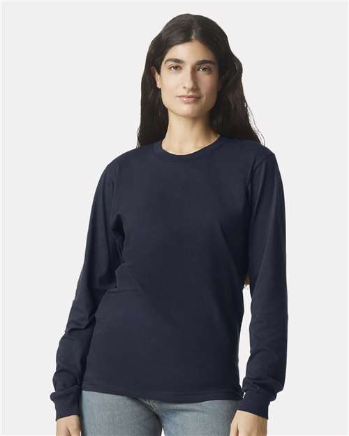 Unisex Fine Jersey Long Sleeve Tee - Navy