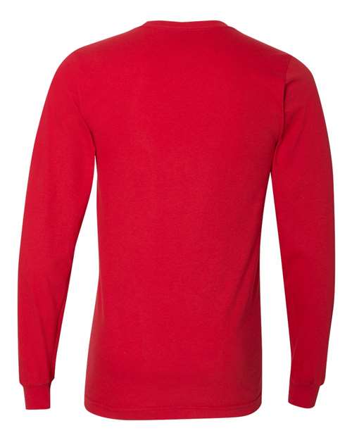 Unisex Fine Jersey Long Sleeve Tee - Red