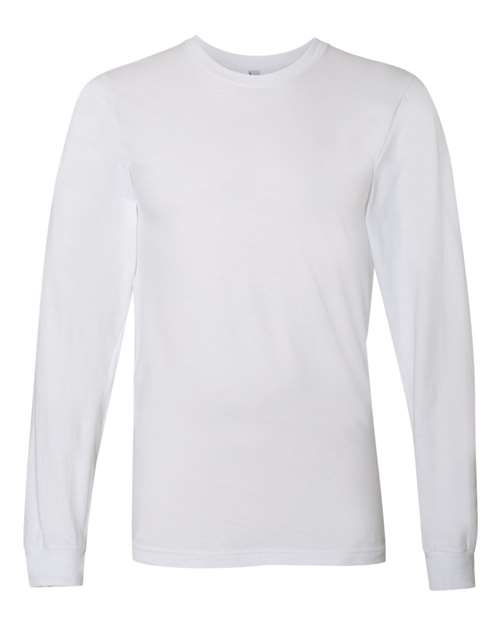 Unisex Fine Jersey Long Sleeve Tee - White