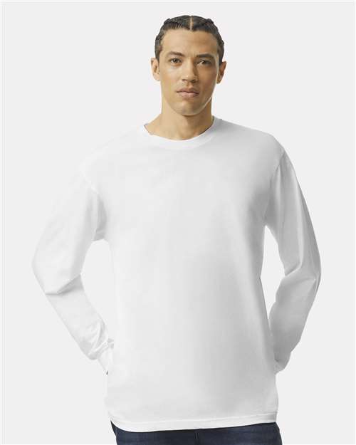 Unisex Fine Jersey Long Sleeve Tee - White