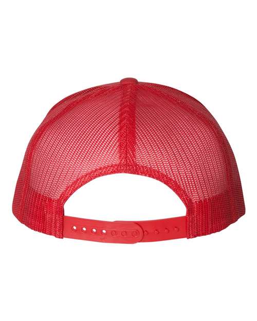 Classic Five-Panel Trucker Cap - Red