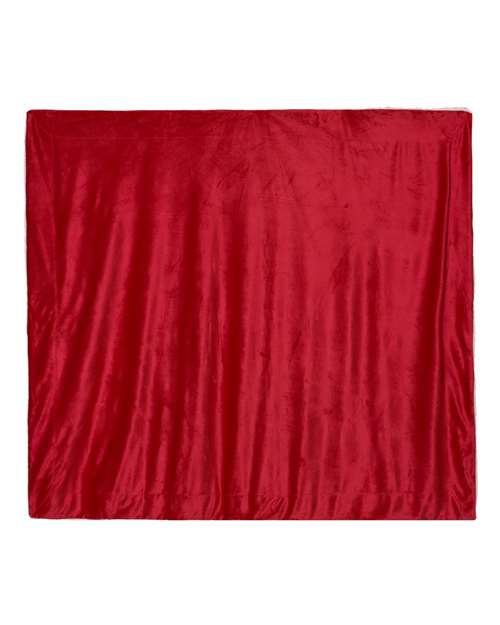 Oversized Mink Sherpa Blanket - Red