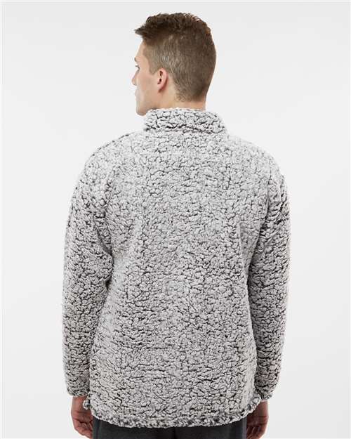 Men's Sherpa Quarter-Zip Pullover - Black Heather