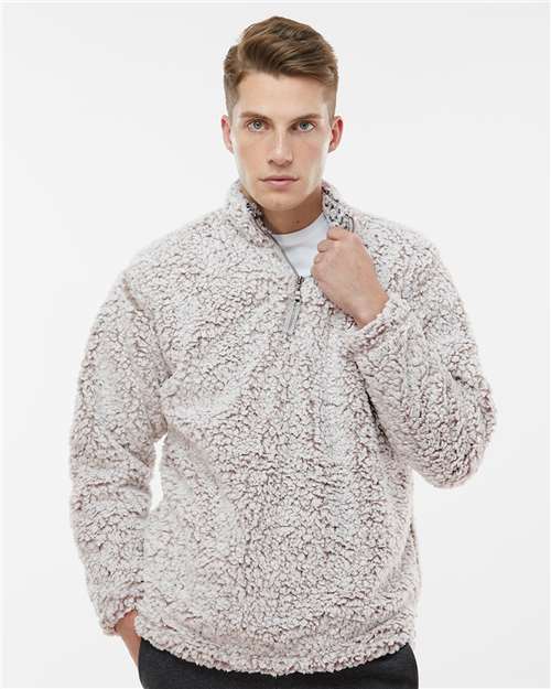 Men's Sherpa Quarter-Zip Pullover - Oatmeal Heather