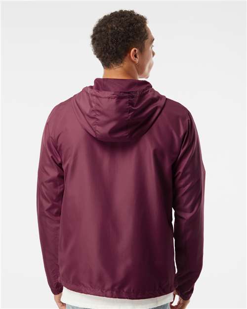 Men's Lightweight Windbreaker Full-Zip Jacket - Maroon