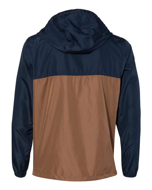 Men's Lightweight Windbreaker Full-Zip Jacket - Classic Navy/ Saddle