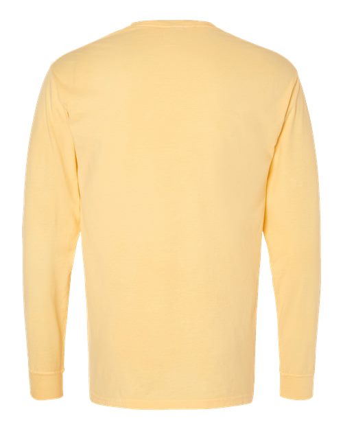 Unisex Garment-Dyed Long Sleeve T-Shirt - Summer Squash Yellow