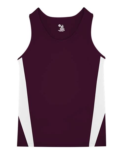 Maroon/ White