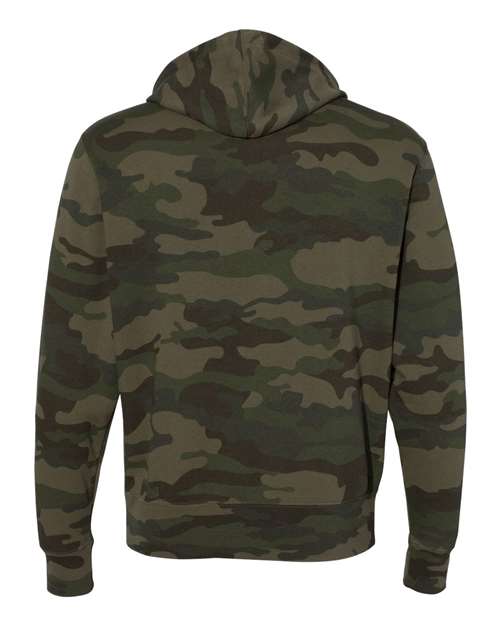 Unisex Lightweight Full-Zip Hooded Sweatshirt - Forest Camo