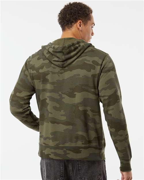 Unisex Lightweight Full-Zip Hooded Sweatshirt - Forest Camo