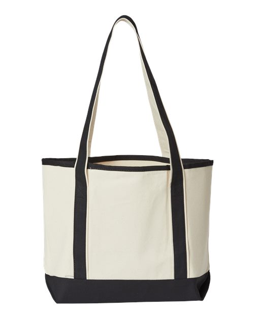 Promotional Heavyweight Medium Beach Tote - Natural/ Black