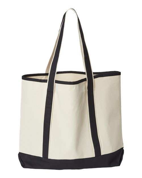 Promotional Heavyweight Large Beach Tote - Natural/ Black