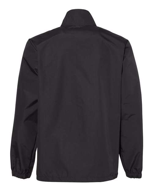 Men's Water-Resistant Windbreaker Coach’s Jacket - Black/ Black
