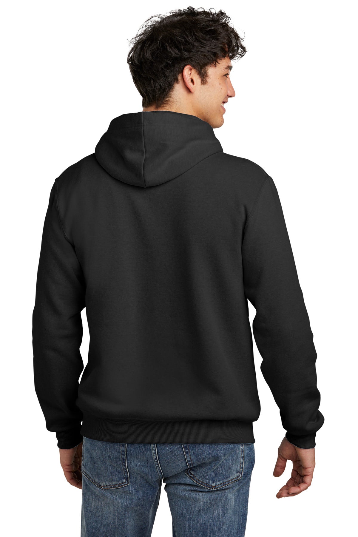 Jerzees Eco Premium Blend Pullover Hooded Sweatshirt - Black Ink Heather
