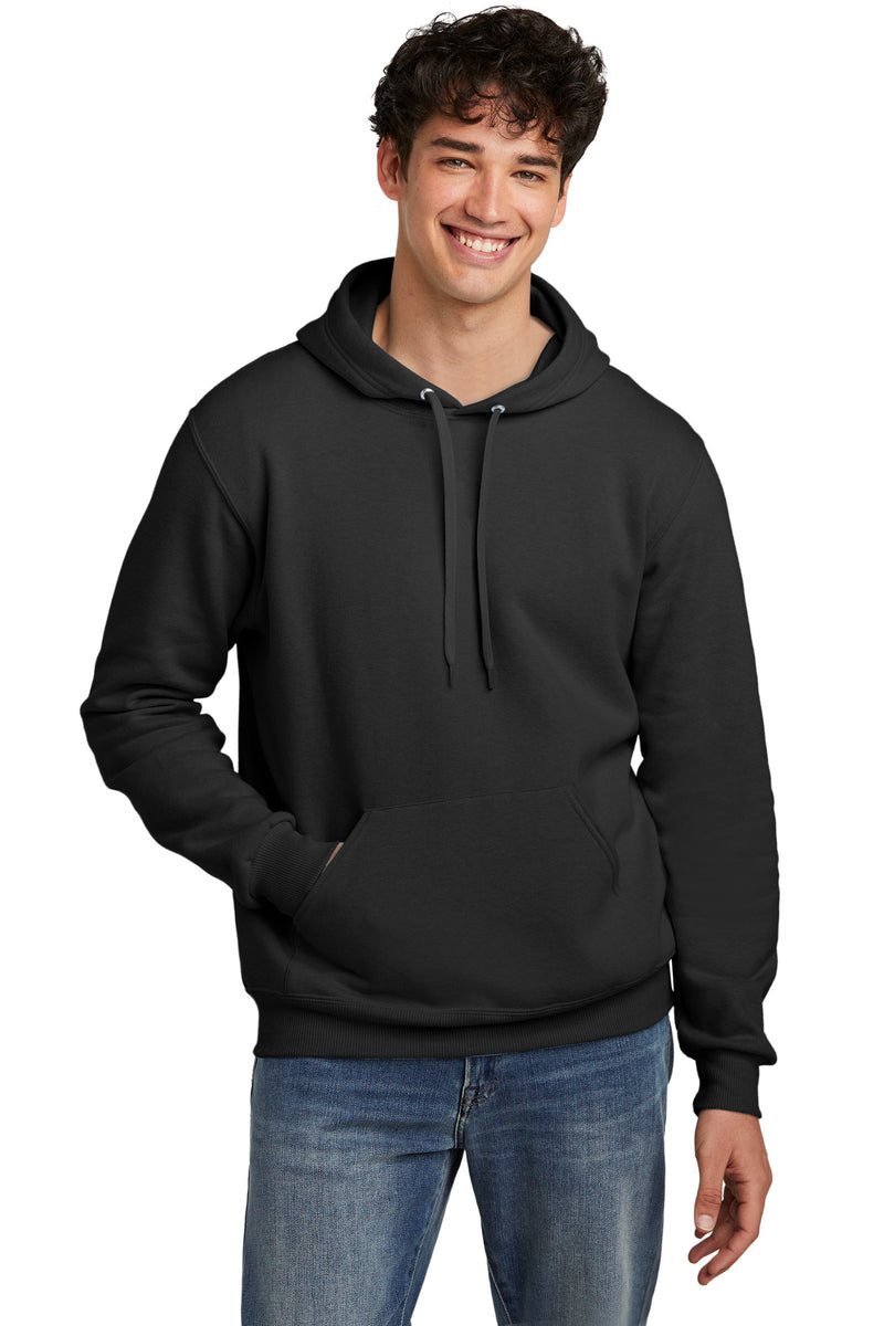 Jerzees Eco Premium Blend Pullover Hooded Sweatshirt - Black Ink Heather