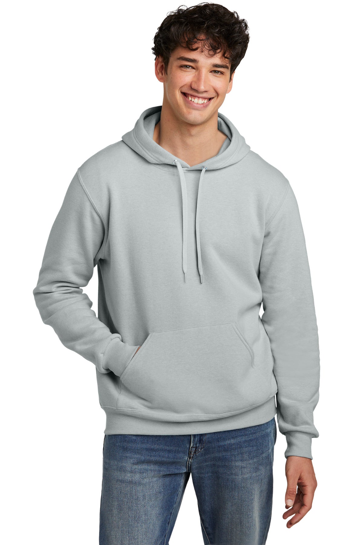 Jerzees Eco Premium Blend Pullover Hooded Sweatshirt - Frost Grey Heather