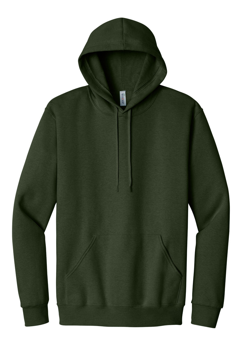 Jerzees Eco Premium Blend Pullover Hooded Sweatshirt - Military Green Heather