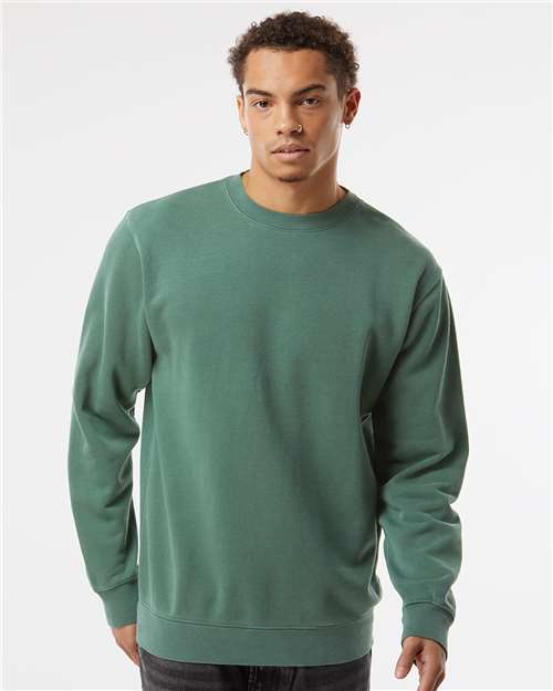 Unisex Midweight Pigment-Dyed Crewneck Sweatshirt - Pigment Alpine Green
