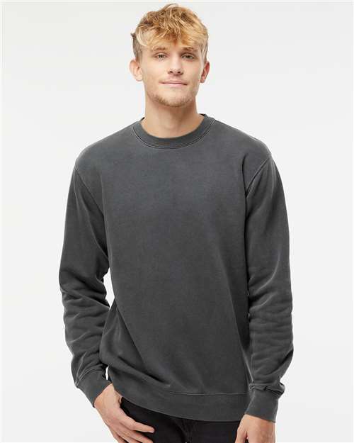 Unisex Midweight Pigment-Dyed Crewneck Sweatshirt - Pigment Black