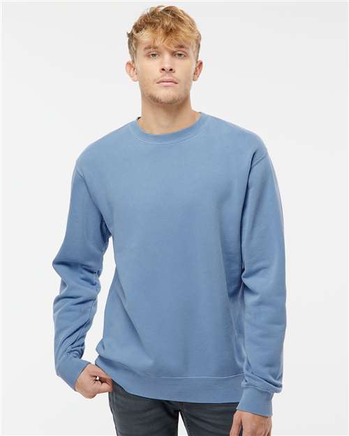 Unisex Midweight Pigment-Dyed Crewneck Sweatshirt - Pigment Light Blue