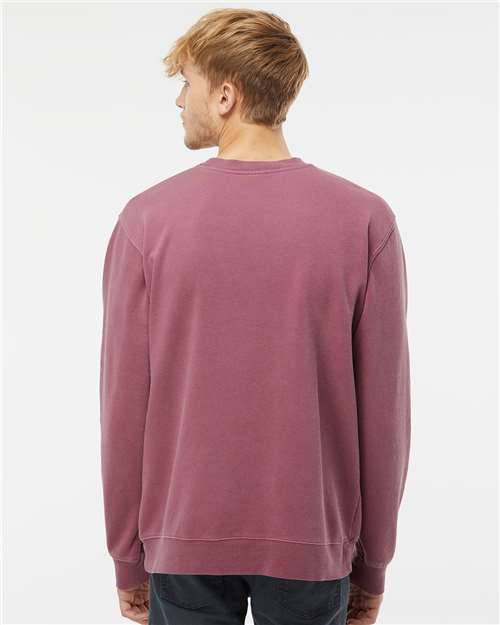 Unisex Midweight Pigment-Dyed Crewneck Sweatshirt - Pigment Maroon