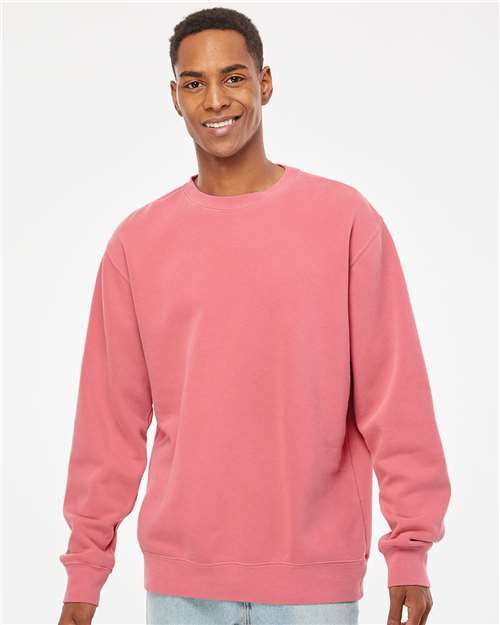 Unisex Midweight Pigment-Dyed Crewneck Sweatshirt - Pigment Pink