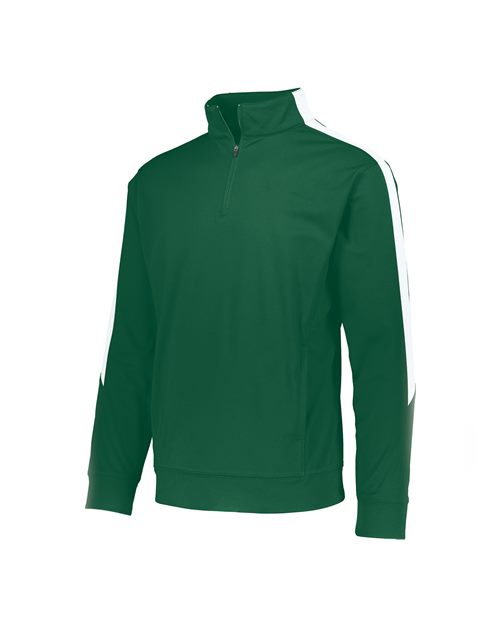 Men's Medalitst 2.0 Quarter-Zip Pullover - Dark Green/ White
