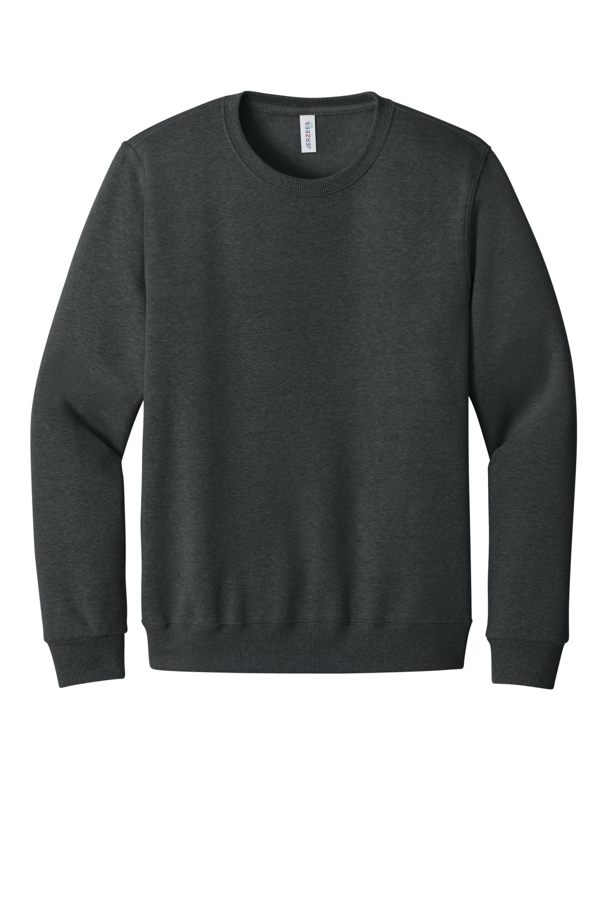 Jerzees Eco Premium Blend Crewneck Sweatshirt - Black Ink Heather
