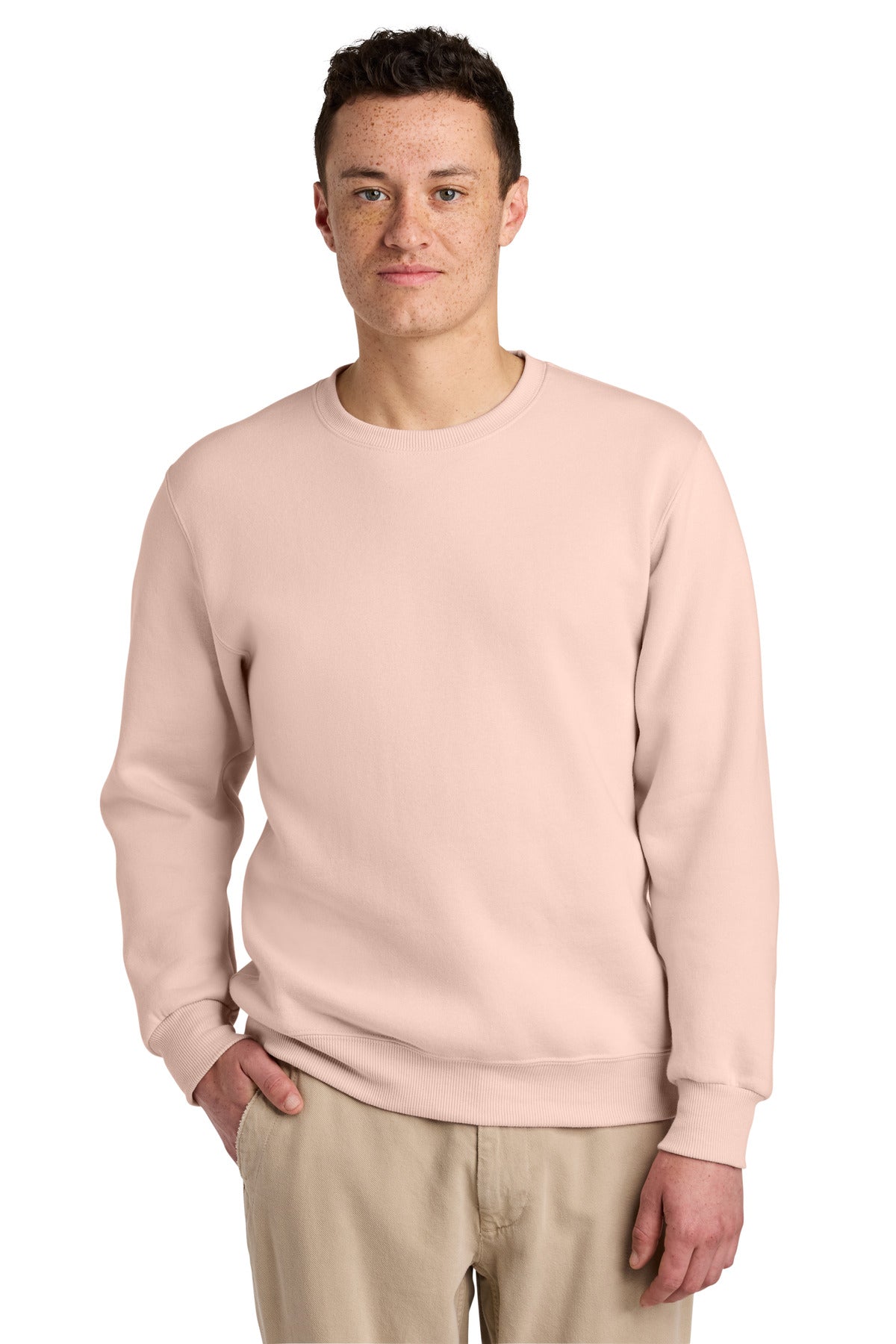 Jerzees Eco Premium Blend Crewneck Sweatshirt - Blush Pink