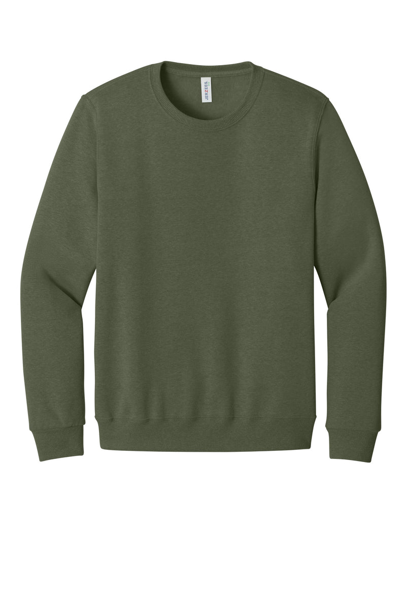 Jerzees Eco Premium Blend Crewneck Sweatshirt - Military Green Heather