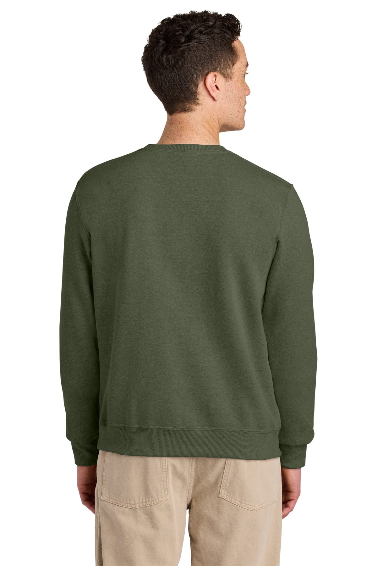 Jerzees Eco Premium Blend Crewneck Sweatshirt - Military Green Heather