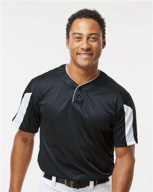 Men's Striker Placket - Black/ White