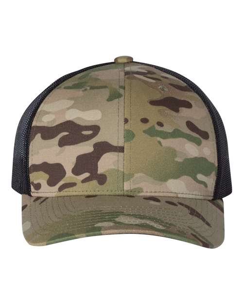 Retro Trucker Cap - Multicam Green/ Black