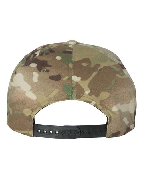 Premium Flat Bill Snapback Cap - Multicam Green