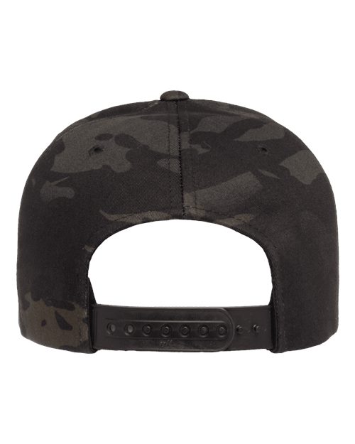 Premium Flat Bill Snapback Cap - Multicam Black