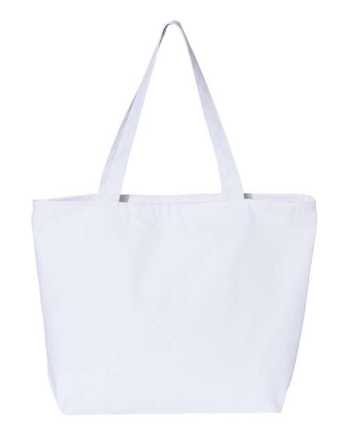 25L Zippered Tote - White