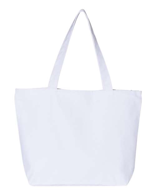 25L Zippered Tote - White