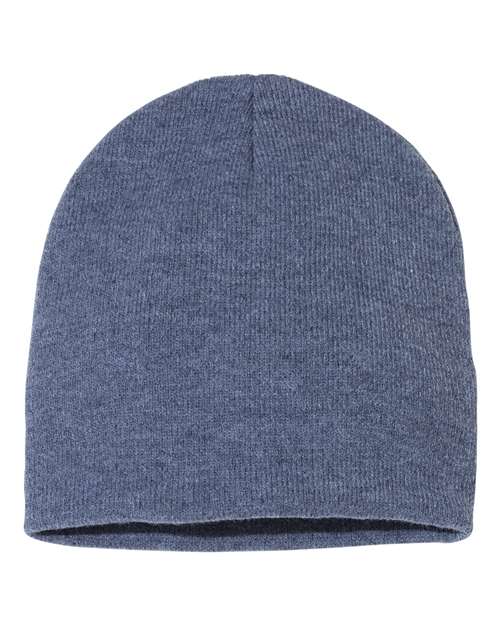 8" Beanie - Heather Navy