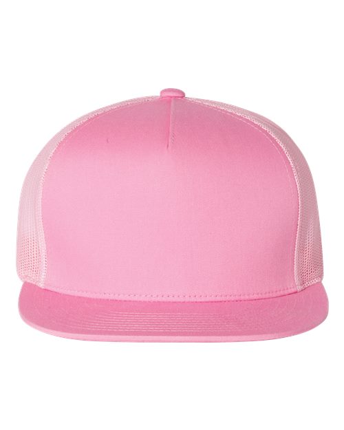 Classic Five-Panel Trucker Cap - Pink